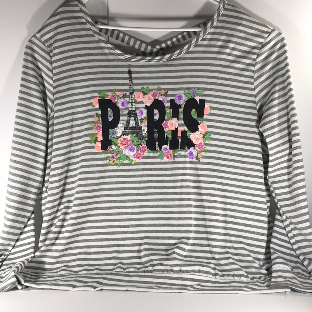 Women’s Paris Stripped Long Sleeve Shirt 3x